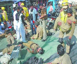disaster rescue training.
